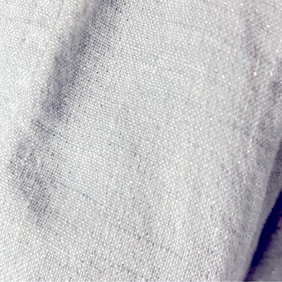 Eileen Fisher Linen Blazer Gray W/silver metallic Thread throughout Sz Large - Picture 6 of 8